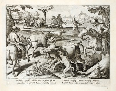 Hunting Wild Ox, Illustration from 
